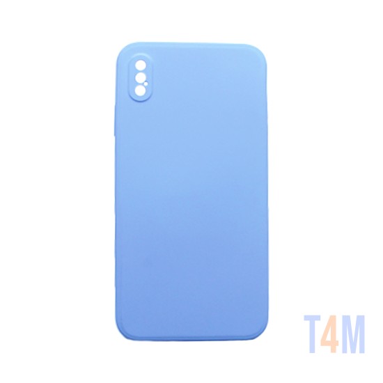 Funda de Silicona con Marco de cámara para Apple iPhone XS Max Azul